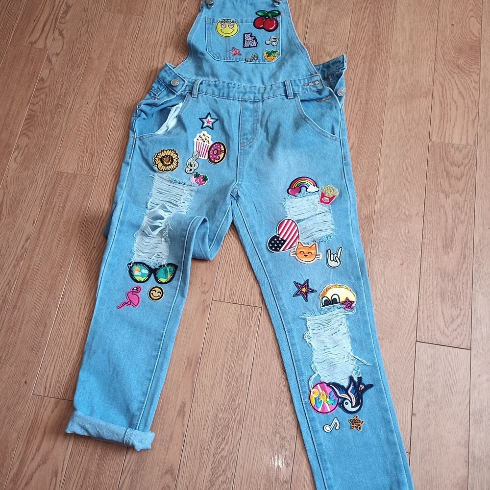 Vintage denim overalls